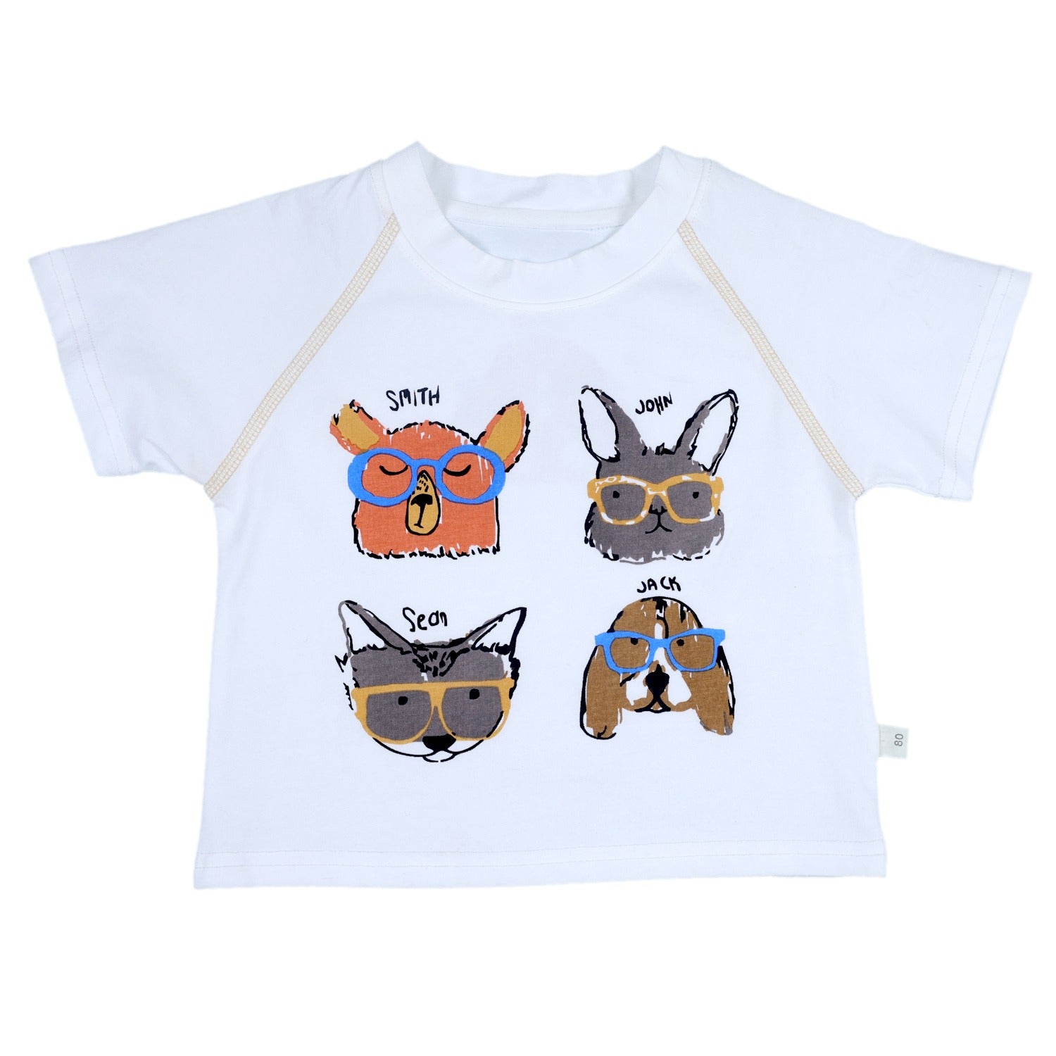 Summer Set with Cartoon Prints on T-Shirt
