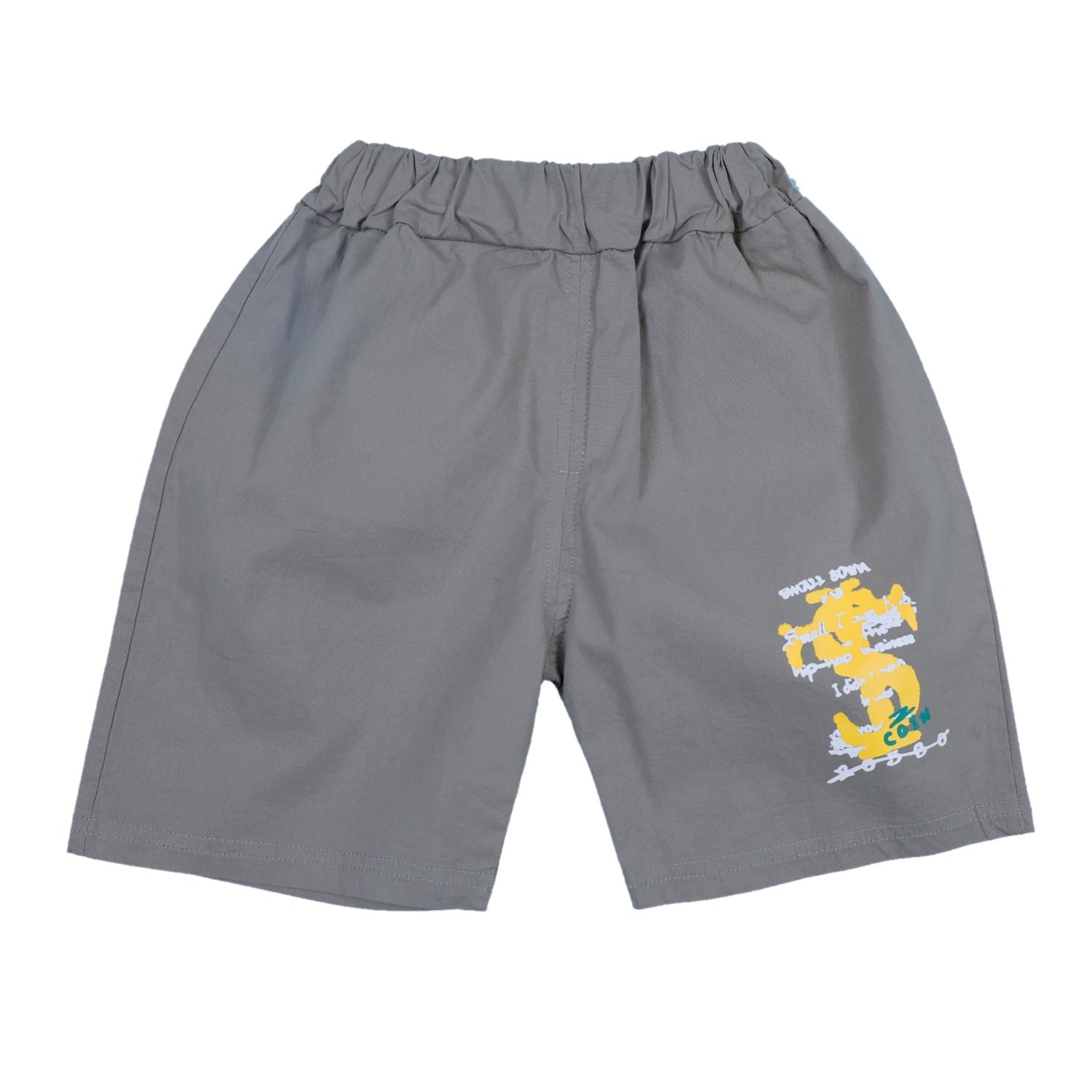 Summer Set with Cartoon Prints on T-Shirt