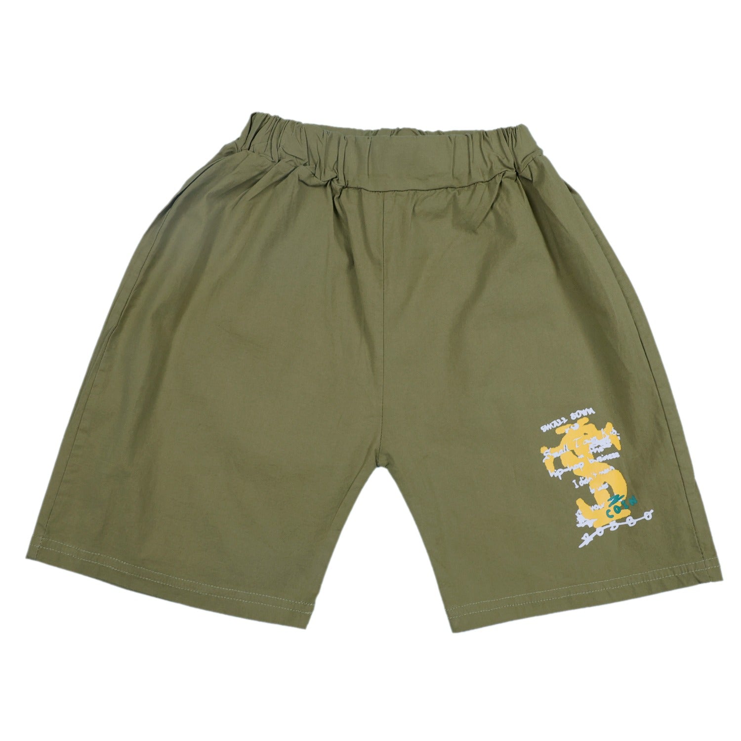 Summer Set with Cartoon Prints on T-Shirt
