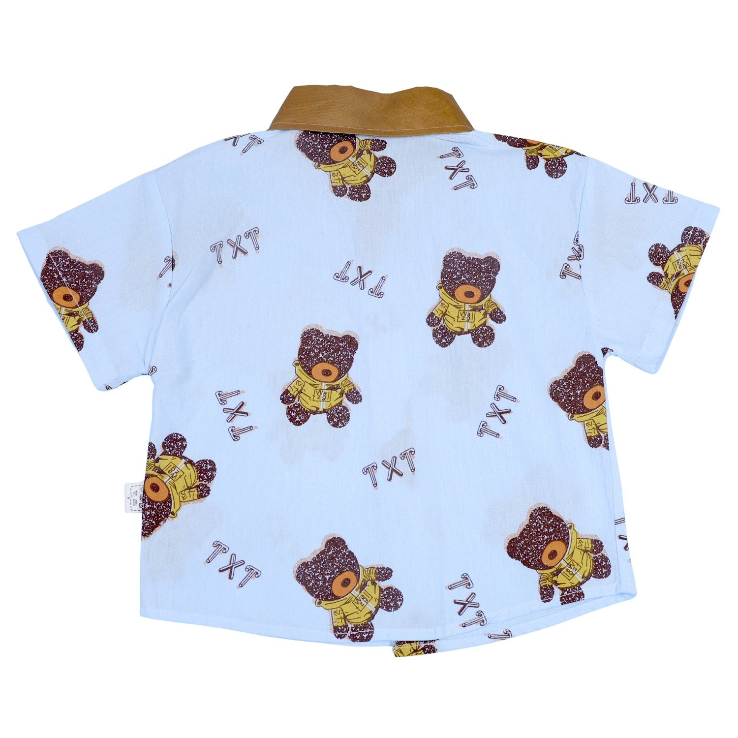 Shirt with Bear Print and Shorts