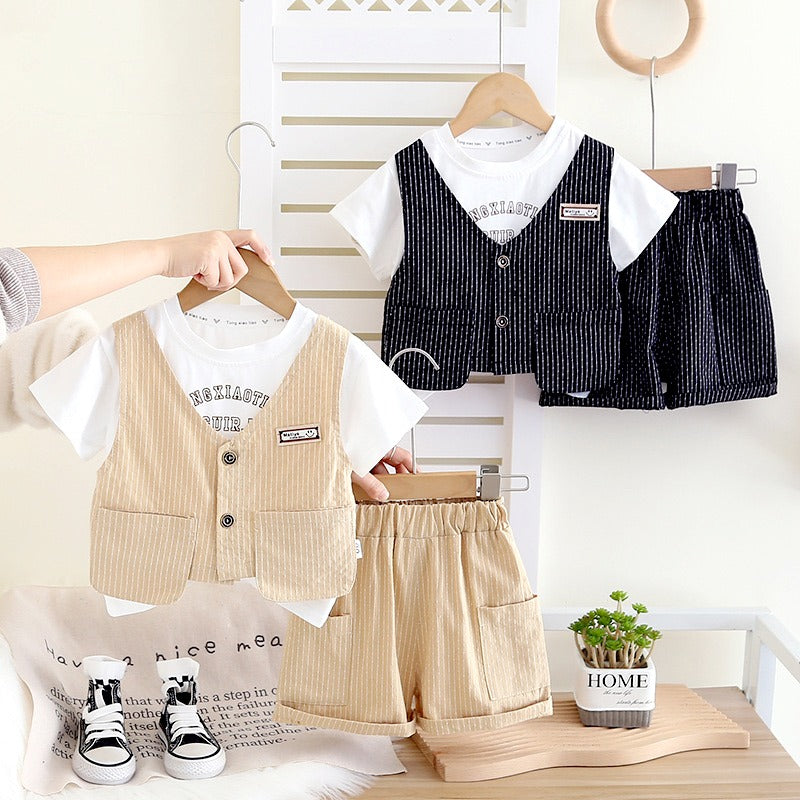 Summer Shorts Set with Waist coat