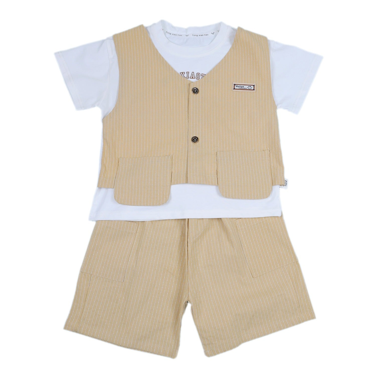 Summer Shorts Set with Waist coat