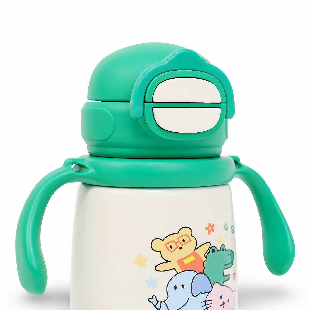Durable Stainless Steel Kids Sipper Bottle with Strap – Leakproof & Travel-Friendly