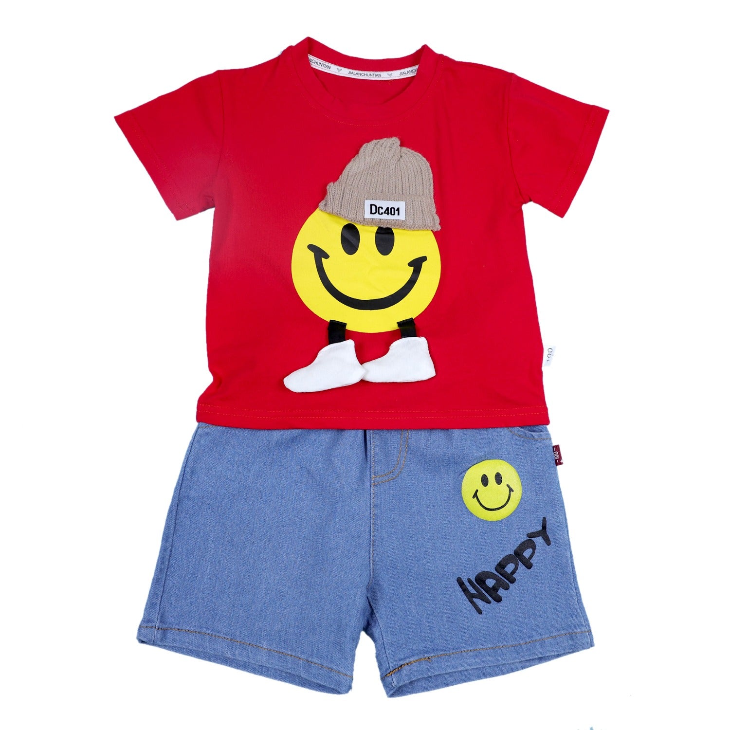 Summer Set with Smiley T-shirt