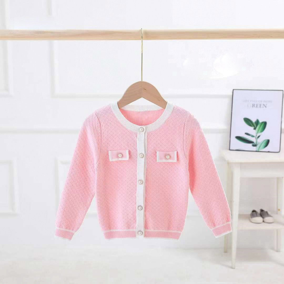 Girls Sweater with Pearl Buttons