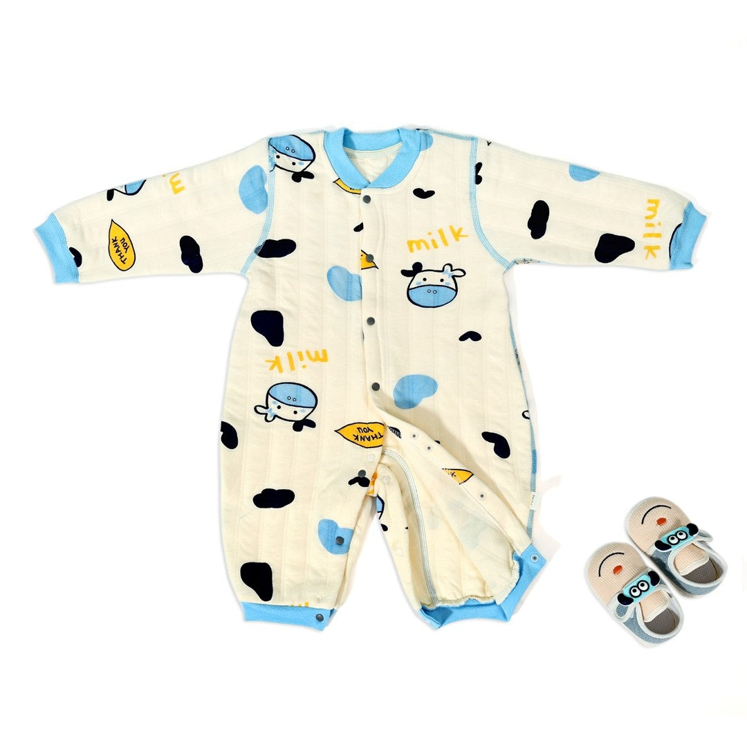 Baby Romper with Cow Print