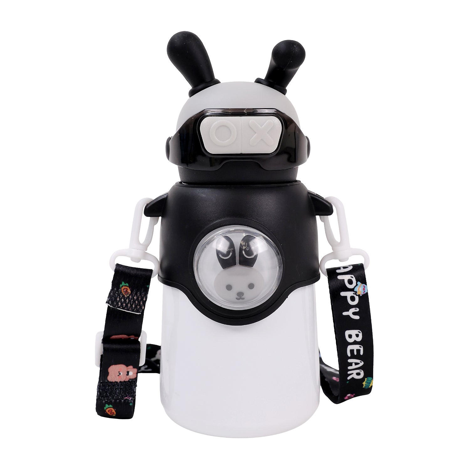 Bunny Stainless Steel Sipper Bottle for Kids | Cute Rabbit Design with Strap | Leak-Proof &amp; Durable