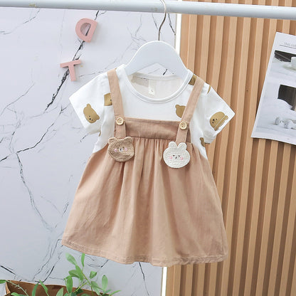 Bunny and Teddy Cotton Dress