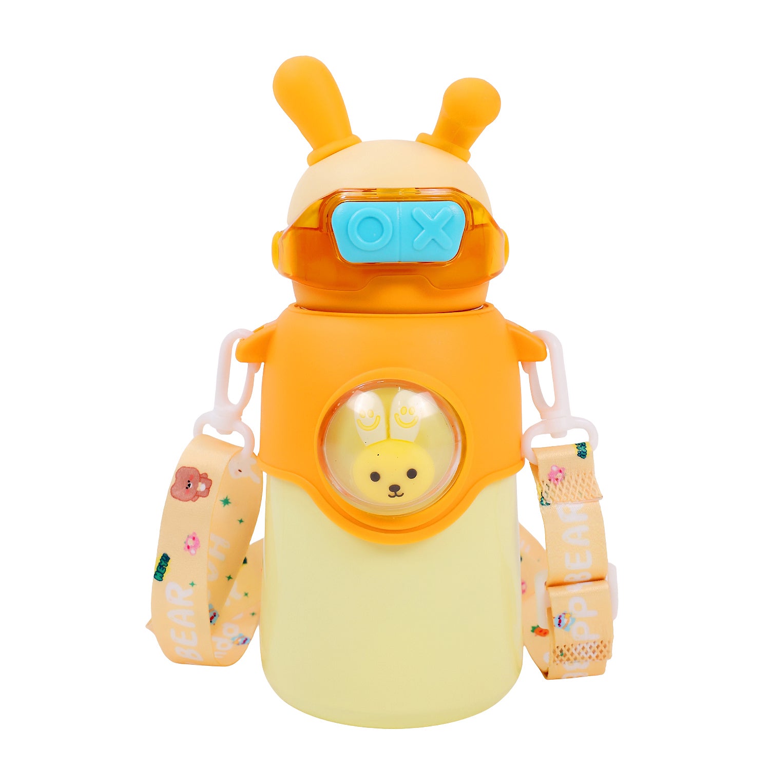 Bunny Stainless Steel Sipper Bottle for Kids | Cute Rabbit Design with Strap | Leak-Proof &amp; Durable