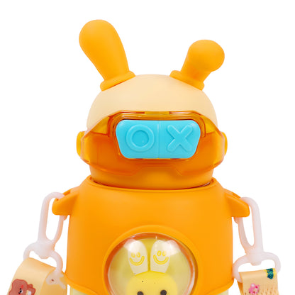 Bunny Stainless Steel Sipper Bottle for Kids | Cute Rabbit Design with Strap | Leak-Proof &amp; Durable