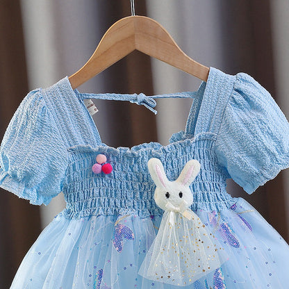 Bunny Applique Butterfly Symphony Dress