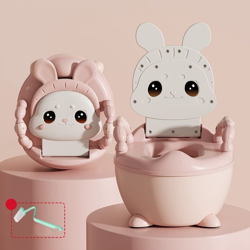 Bunny Potty Chair With PU Cushion and Cleaning Brush