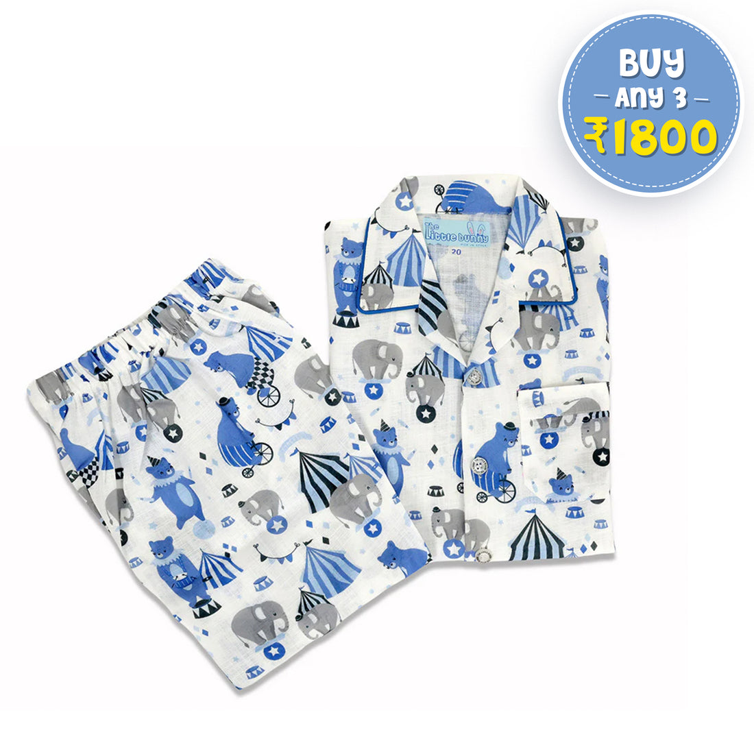 Circus Joy Kids Cotton Night suit