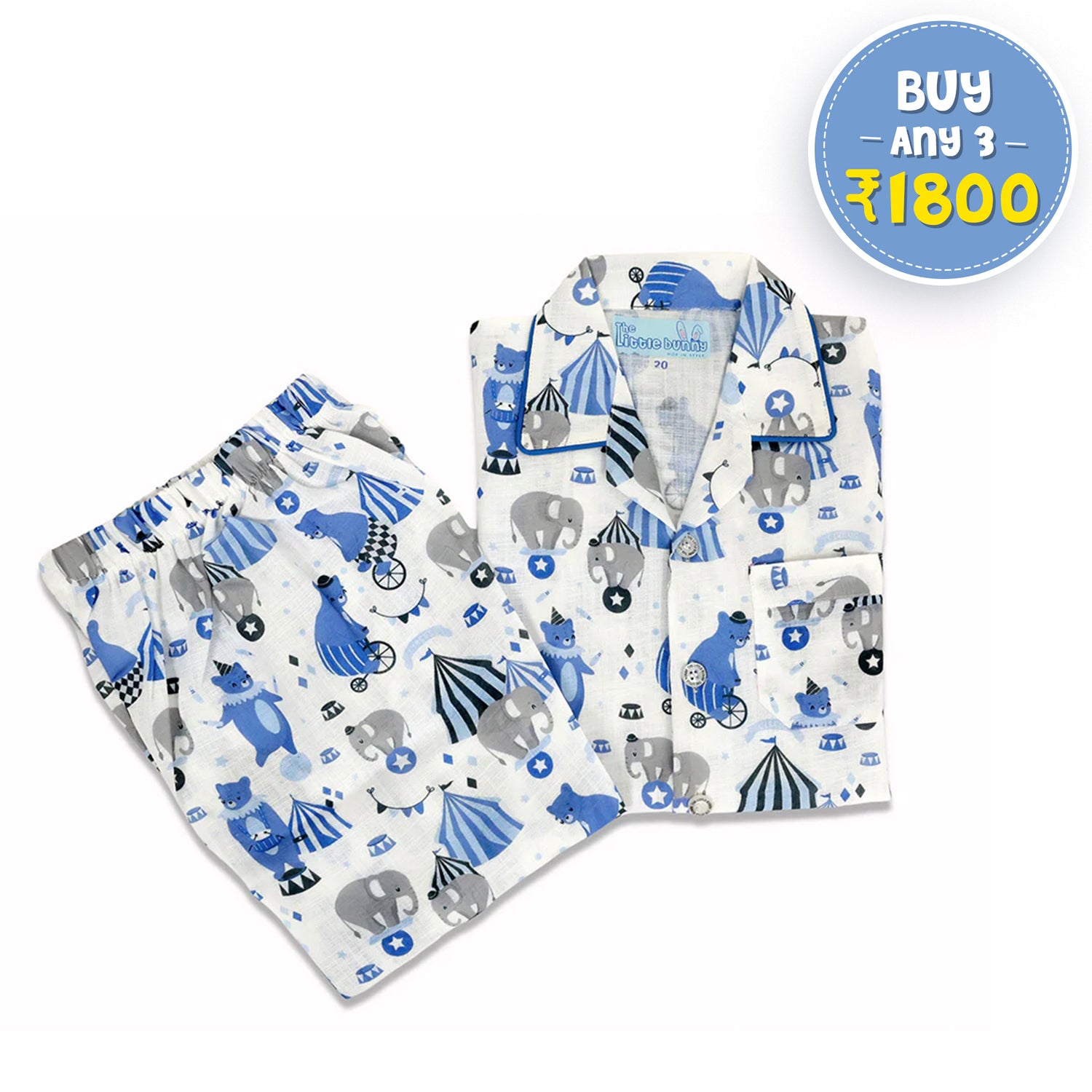 Circus Joy Kids Cotton Night suit