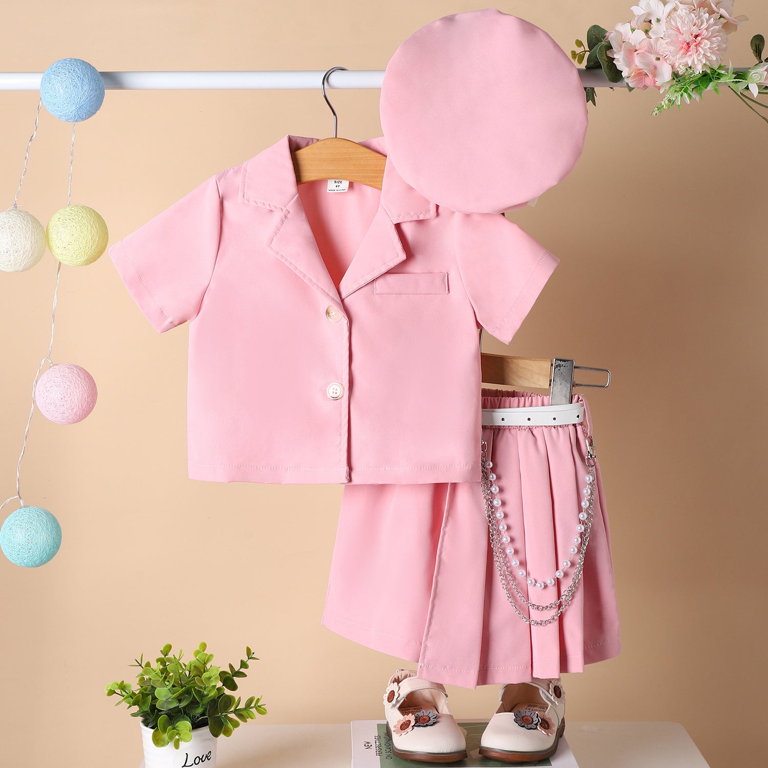 Parisan Co-ord Set With Beret Hat