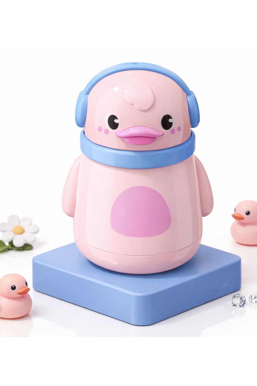 Little Duck Kids Powder Puff with Headphone Design – Cute Soft Makeup &amp; Face Powder Applicator-TLB6151