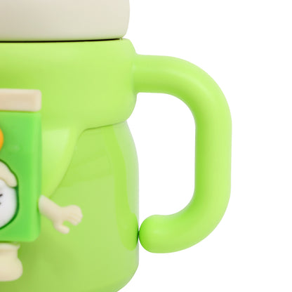 Premium Stainless Steel Kids Tumbler with Handle &amp; Leak-Proof Sipper Lid