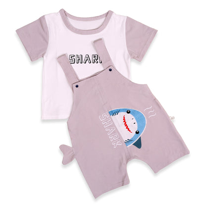 Sharky T-shirt &amp; Dungaree Set