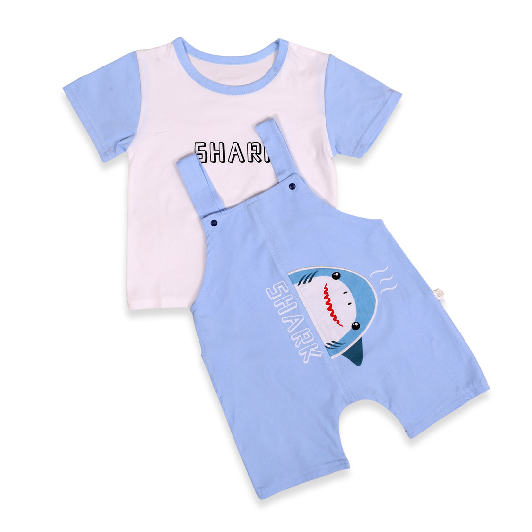 Sharky T-shirt &amp; Dungaree Set