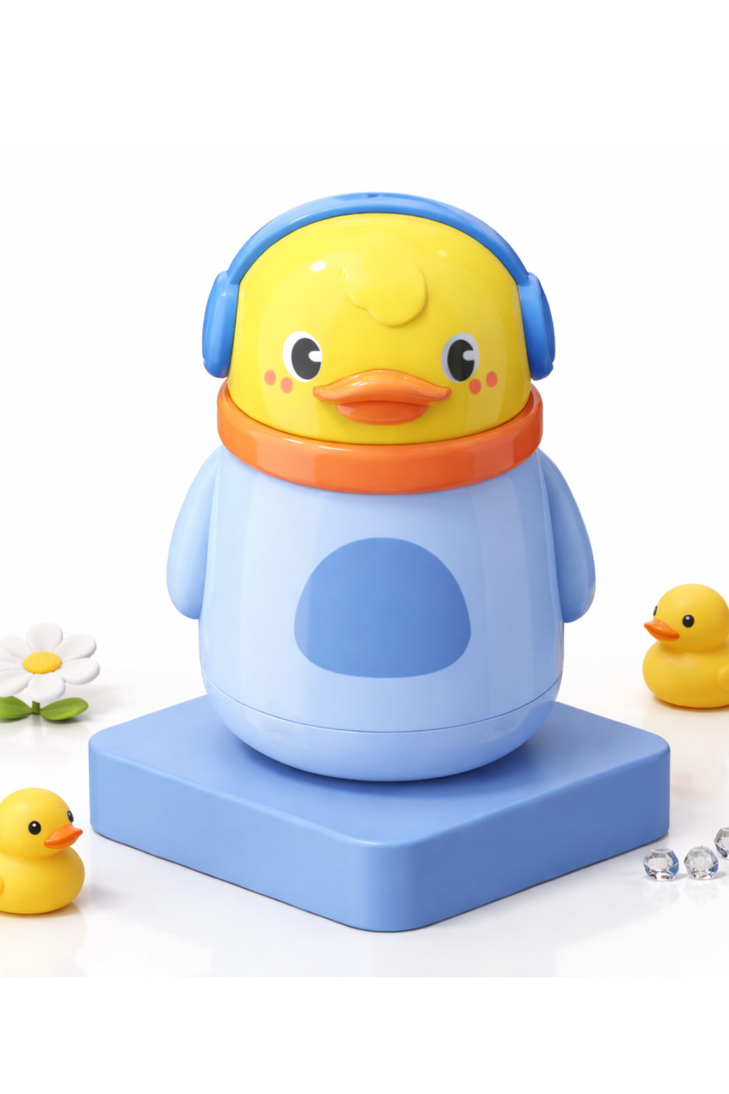 Little Duck Kids Powder Puff with Headphone Design – Cute Soft Makeup &amp; Face Powder Applicator-TLB6151