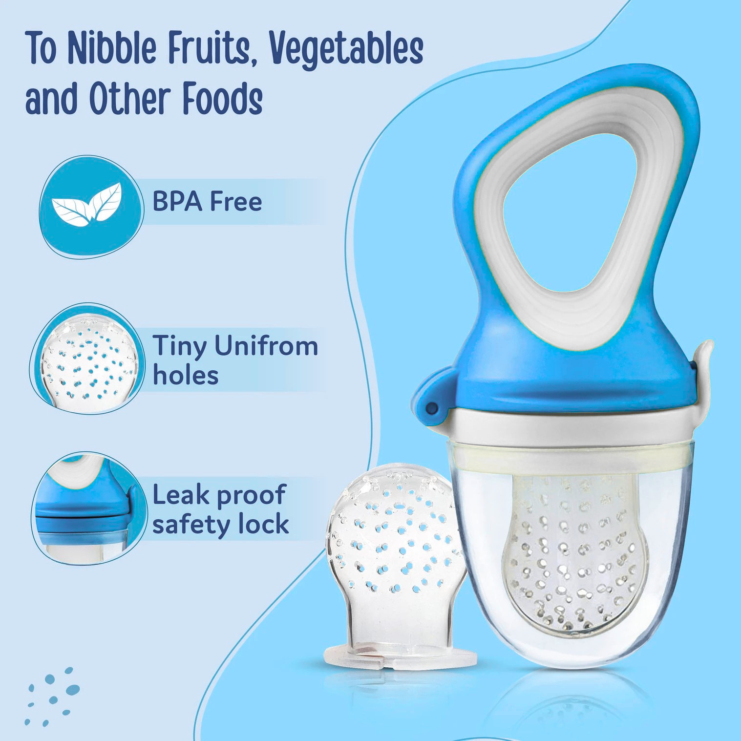 The Little Bunny Silicone Baby Fruit Feeder &amp; Teether Pacifier-PB2153