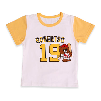 Baseball Teddy T-shirt &amp; Dungaree Set