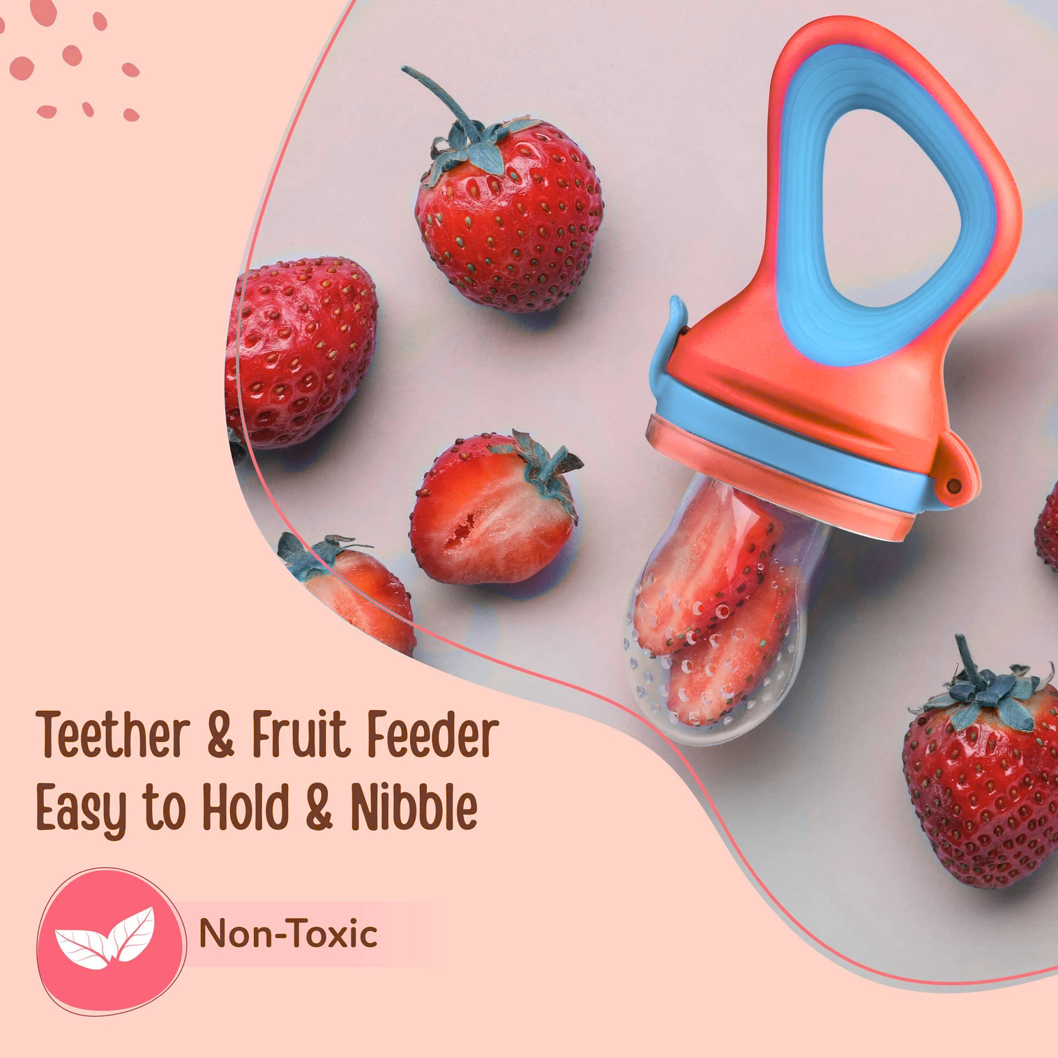 The Little Bunny Silicone Baby Fruit Feeder &amp; Teether Pacifier-PB2153