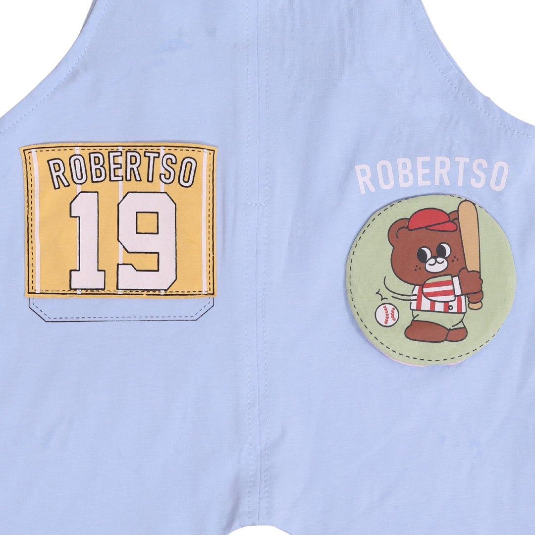 Baseball Teddy T-shirt &amp; Dungaree Set