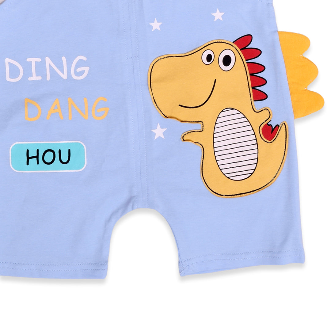 Dino Cotton T-shirt &amp; Dungaree Set