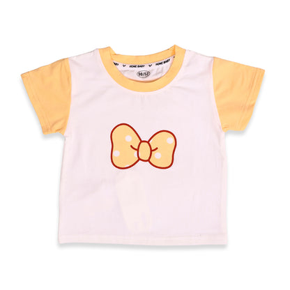 Girls Bow &amp; Bunny T-shirt, Dungaree Set