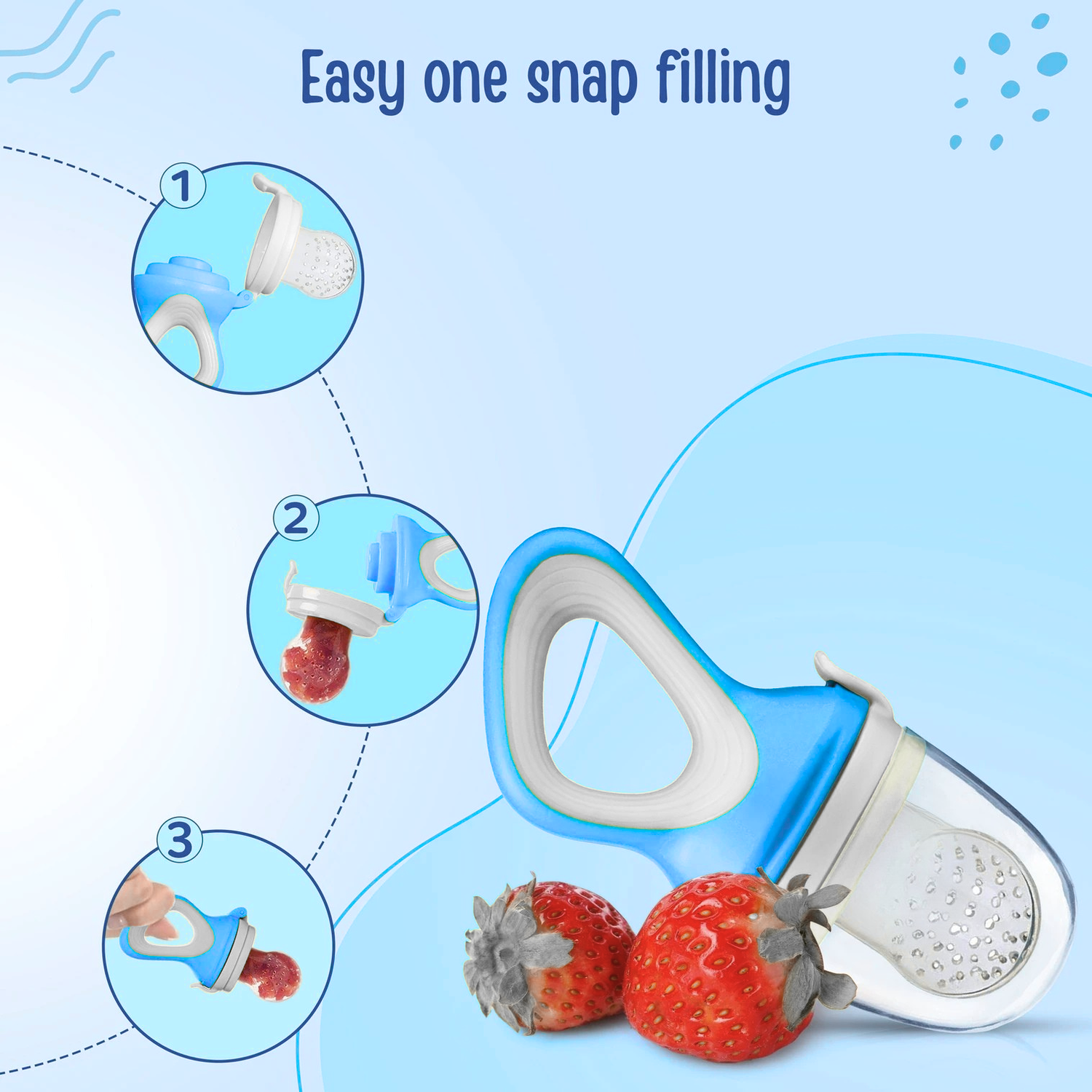 The Little Bunny Silicone Baby Fruit Feeder &amp; Teether Pacifier-PB2153