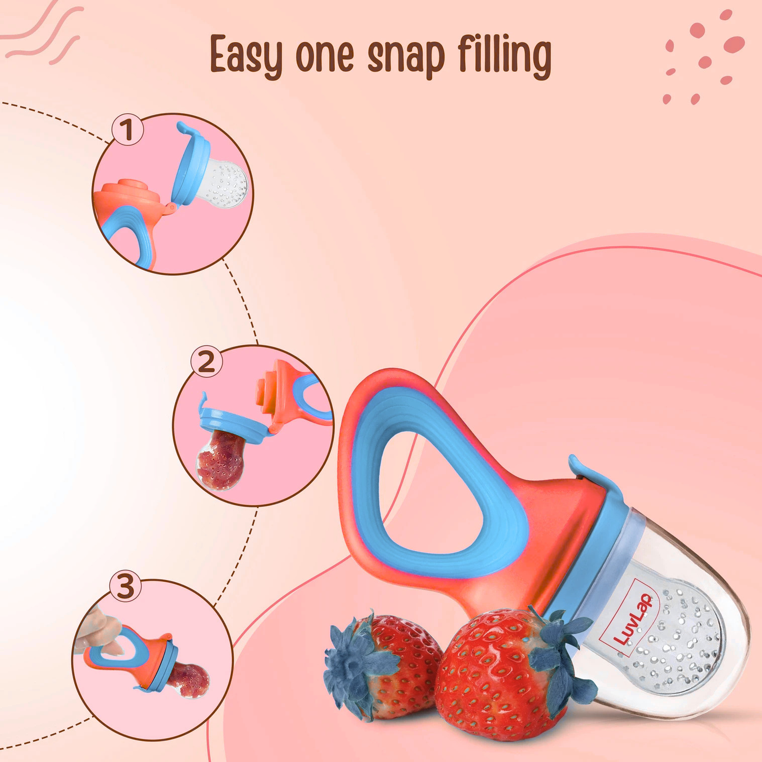 The Little Bunny Silicone Baby Fruit Feeder &amp; Teether Pacifier-PB2153