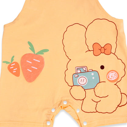 Girls Bow &amp; Bunny T-shirt, Dungaree Set