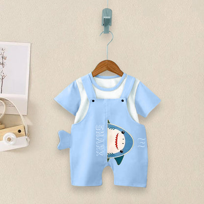 Sharky T-shirt &amp; Dungaree Set