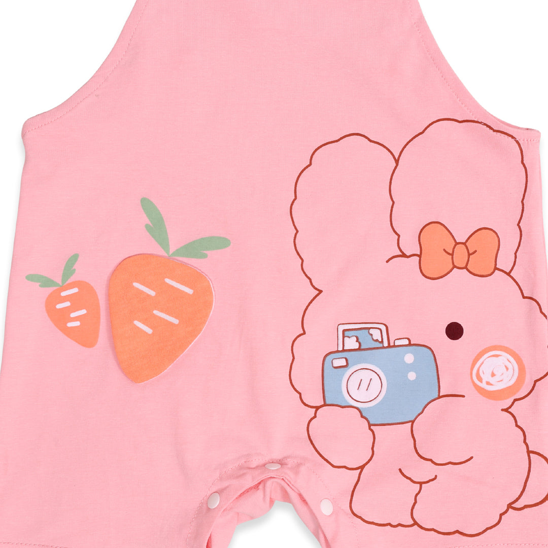 Girls Bow &amp; Bunny T-shirt, Dungaree Set