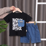 Boys T-shirt with Denim Shorts Set
