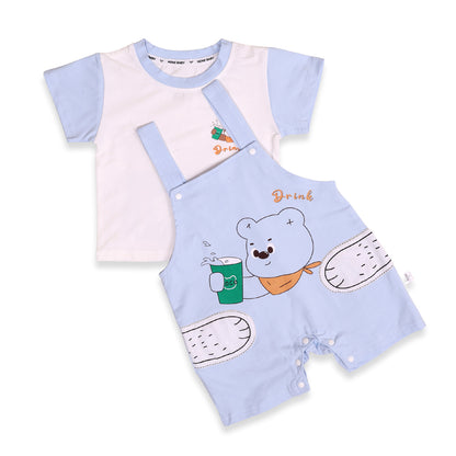 Baby Bear Cotton T-shirt &amp; Dungaree