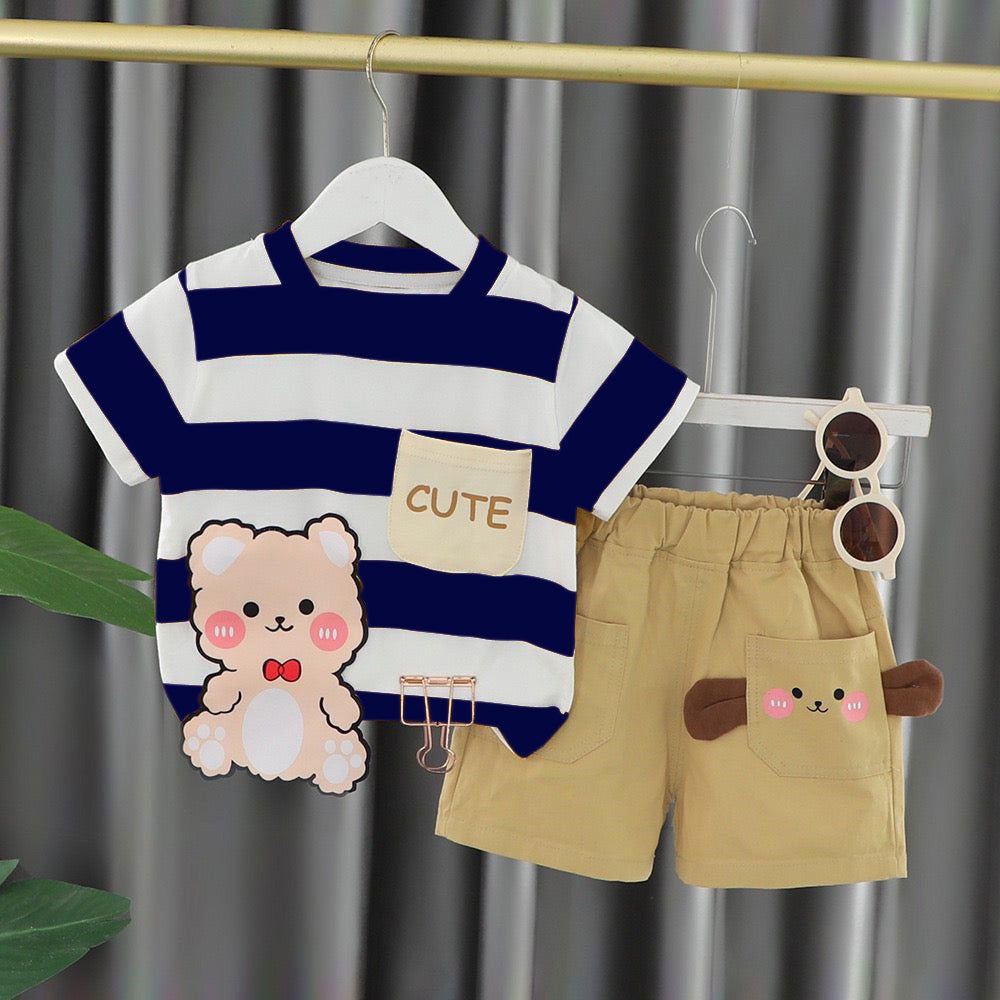 Baby Teddy T-shirt and Shorts Set