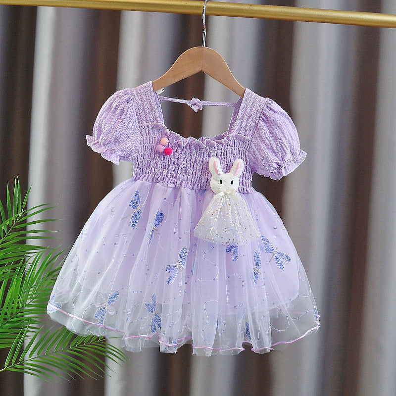 Bunny Applique Butterfly Symphony Dress