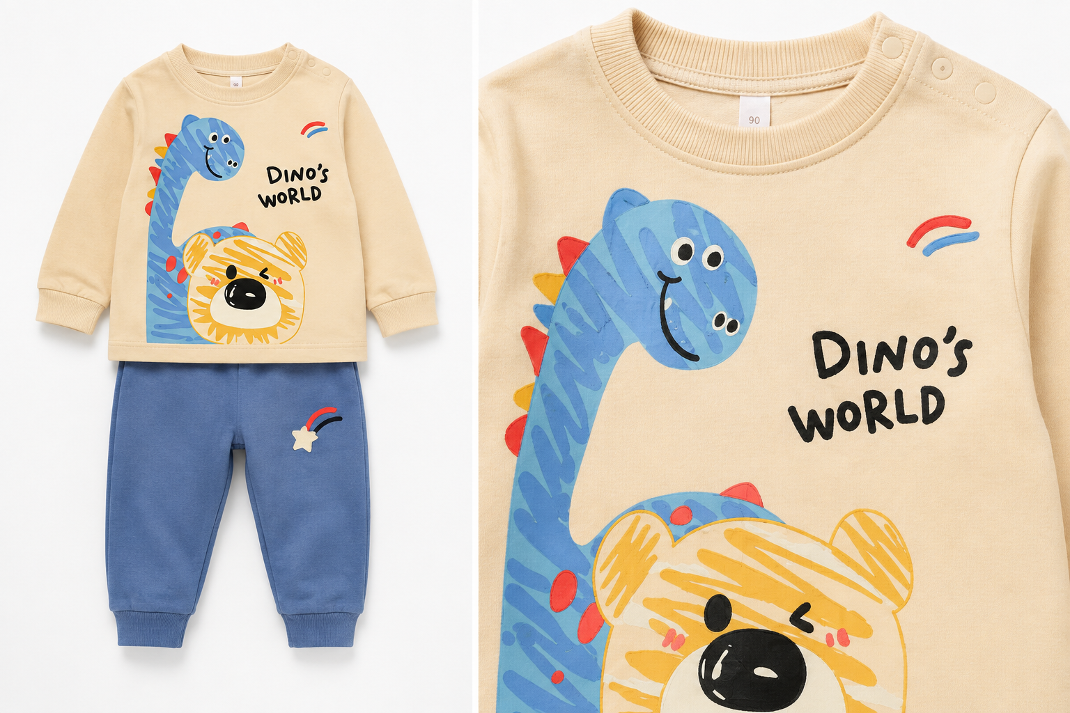 Dino’s World Printed Baby Suit Set | 0–24 Months-TLB3085