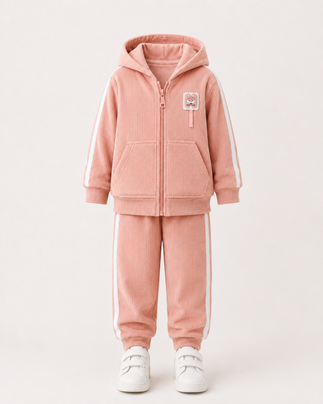 Premium Ribbed Hooded Baby Cord Set-TLB3133