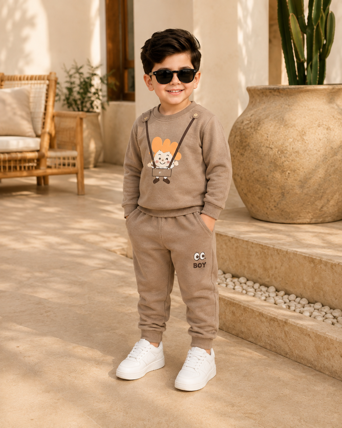 The Little Bunny Boys Winter Co-Ord Set | Soft Sweatshirt &amp; Jogger Outfit