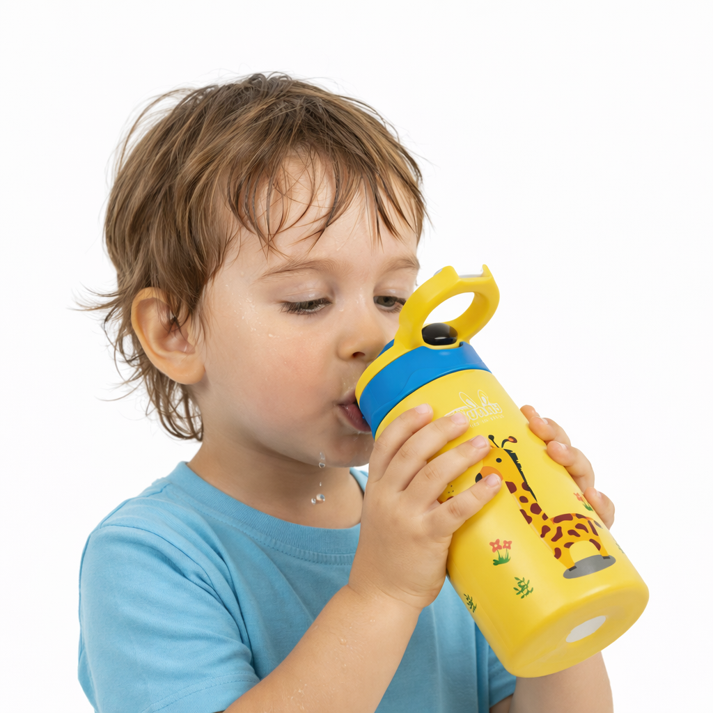 Stainless Steel Kids Sipper Bottle with Flip-Top Lid – Leak-Proof &amp; Travel Friendly