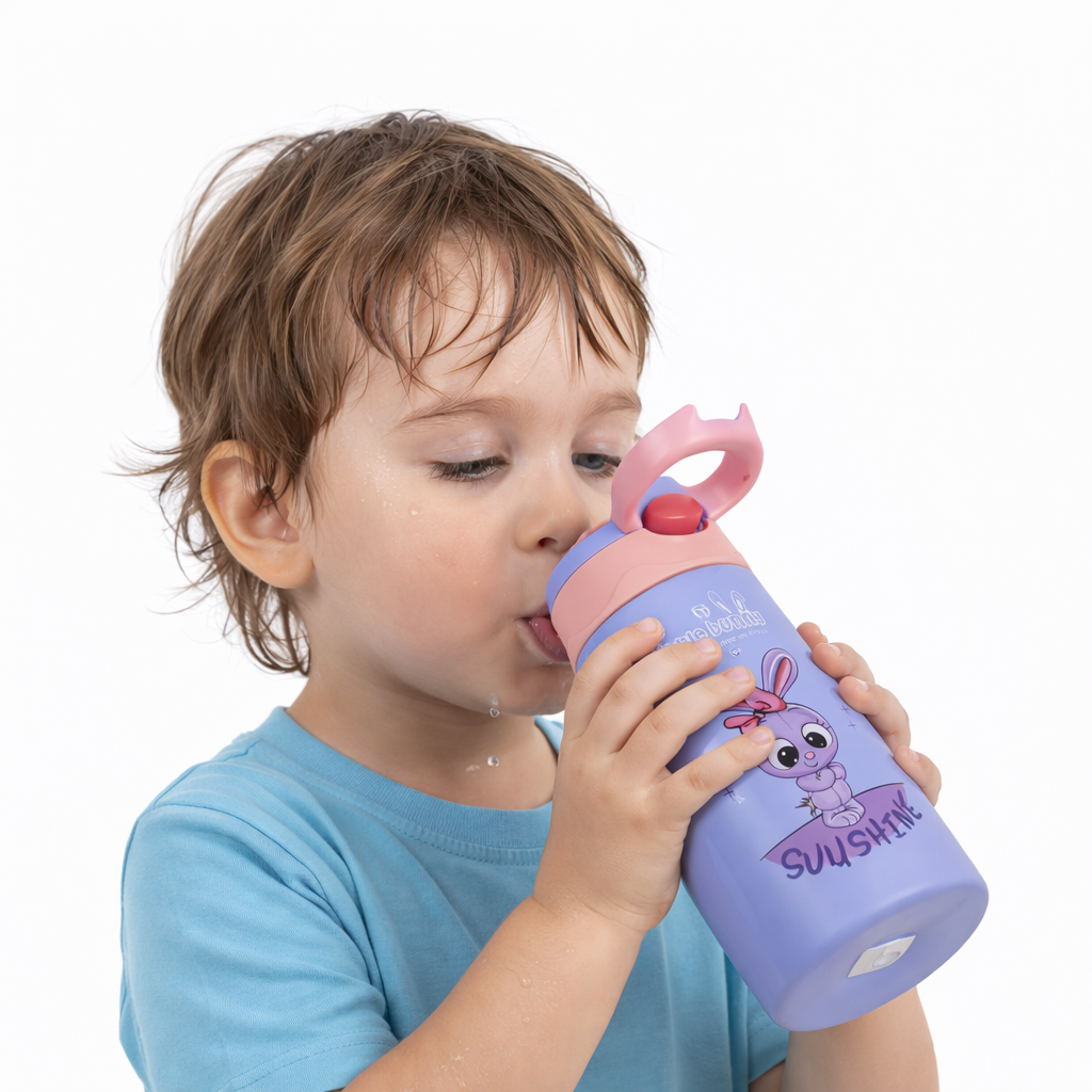 Stainless Steel Kids Sipper Bottle with Flip-Top Lid – Leak-Proof &amp; Travel Friendly