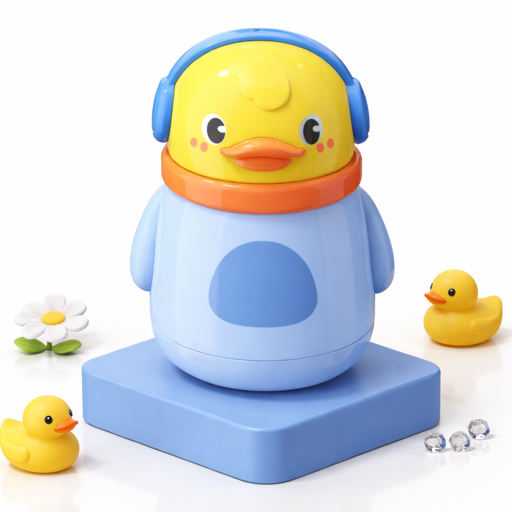 Little Duck Kids Powder Puff with Headphone Design – Cute Soft Makeup &amp; Face Powder Applicator