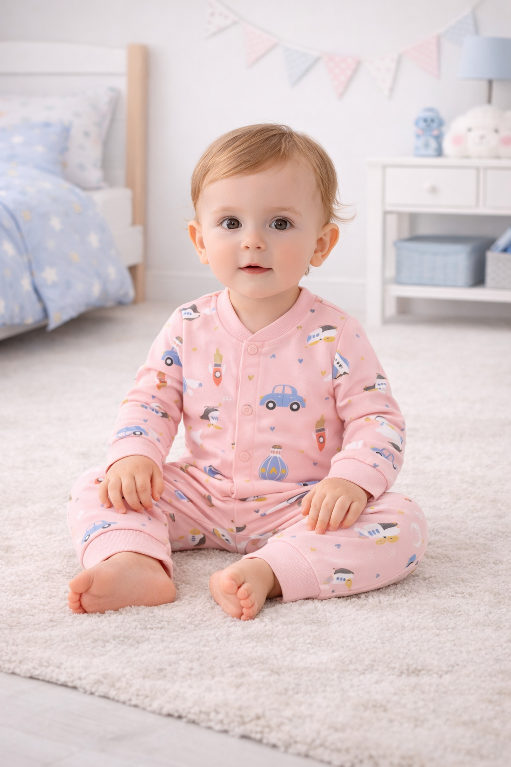Baby Soft Cotton Printed Sleepsuit