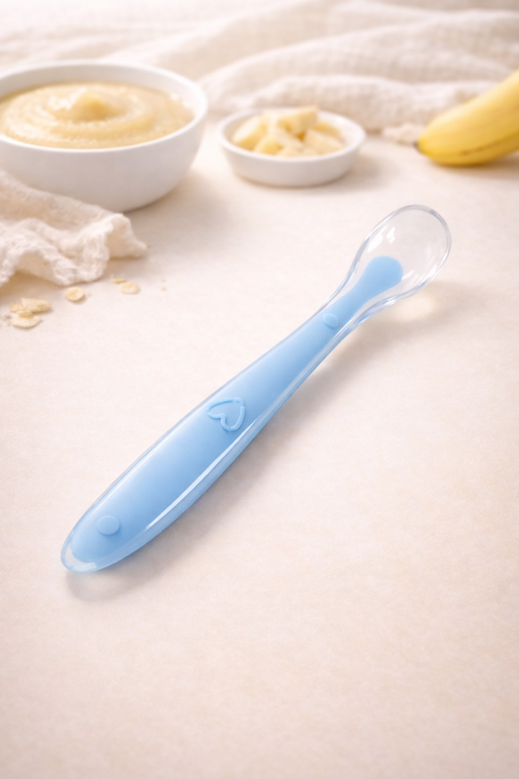 Premium Silicone Baby Feeding Spoon with Soft Gentle Tip