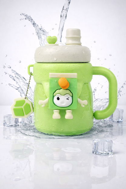 Premium Stainless Steel Kids Tumbler with Handle &amp; Leak-Proof Sipper Lid