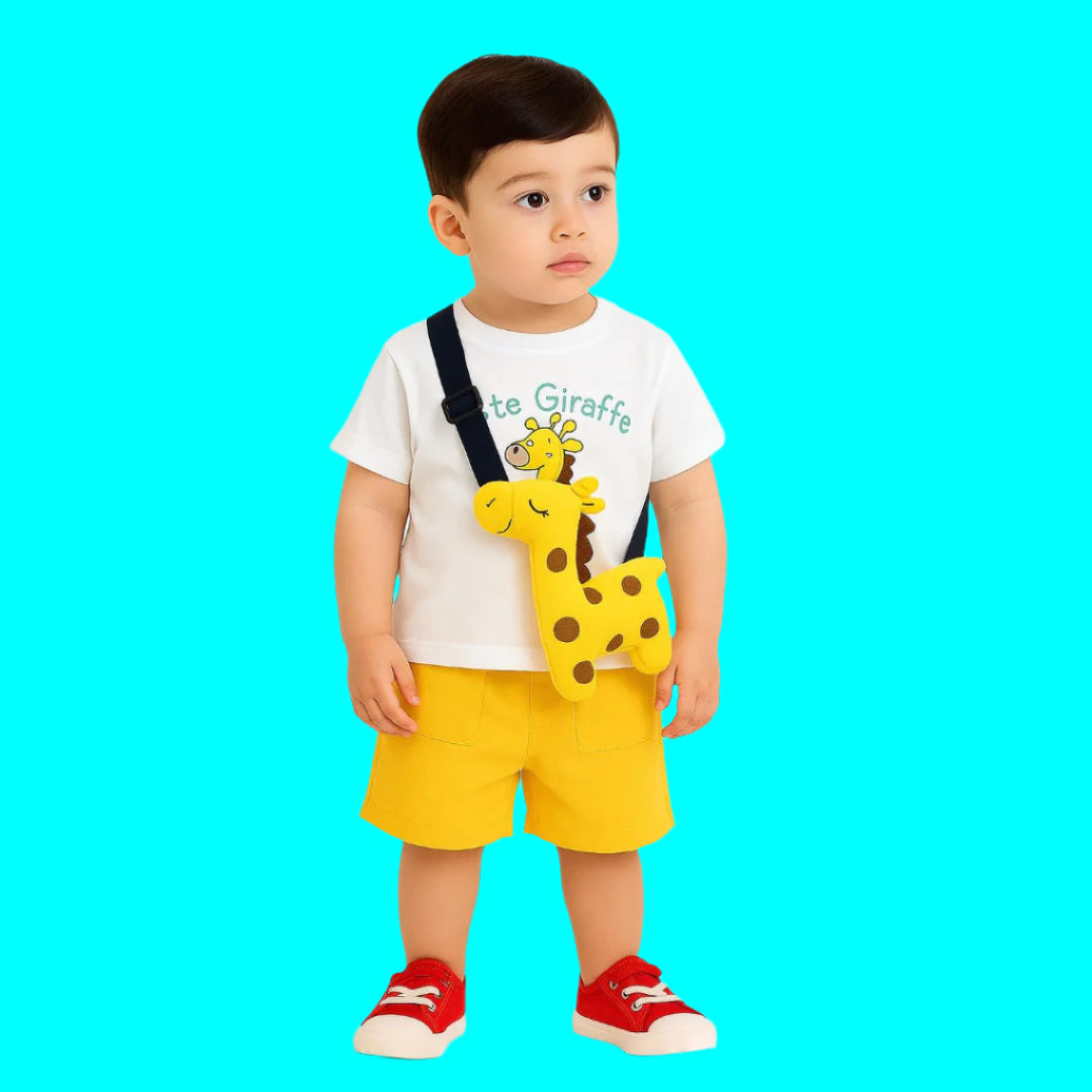 Summer Set with Cute Giraffe Sling Bag