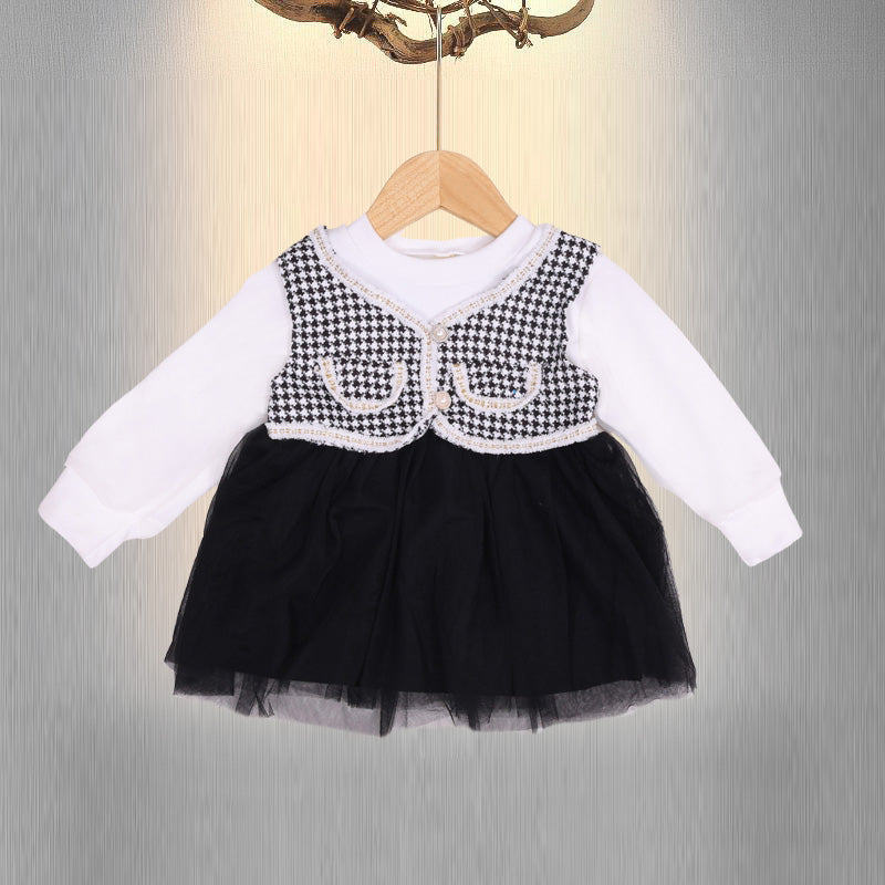 Girls Embellished Full Sleeve Casual Dress